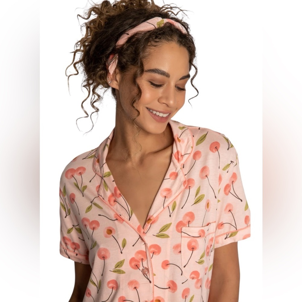 PJ SALVAGE Cherry Print PJ Set with Matching Headband NWT* Size XL - Picture 13 of 16
